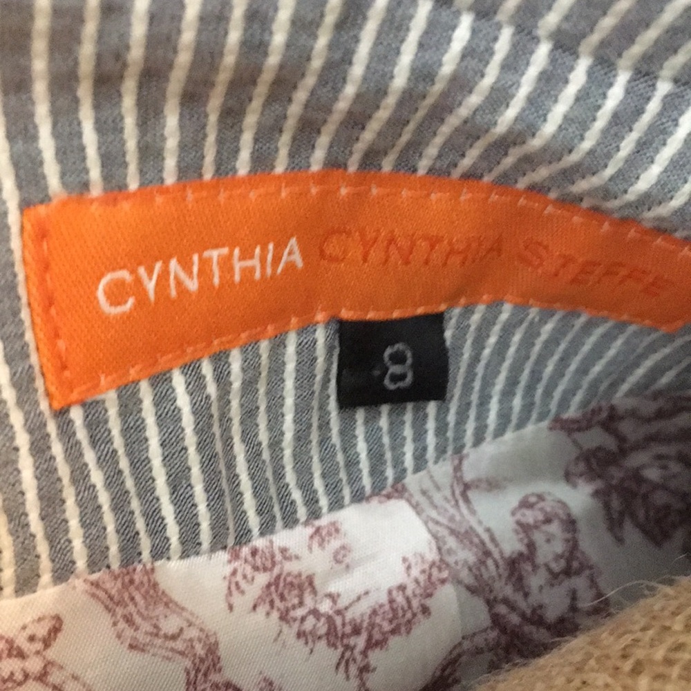 Cynthia Steffe 2PC Seersucker Blue/White Amazing - Picture 6 of 8